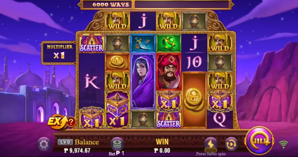 Gameplay screen of JILI Alibaba online slot