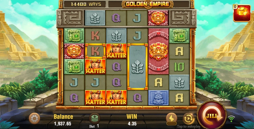 Gameplay screen of JILI Golden Empire online slot