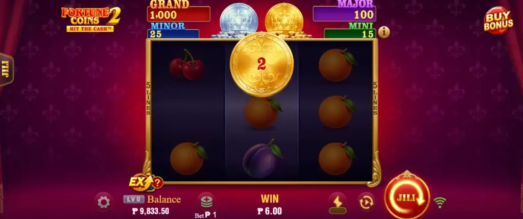 fortune coins 2 slot game screenshot