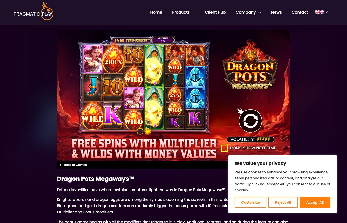 Dragon Pots Megaways free spins bonus