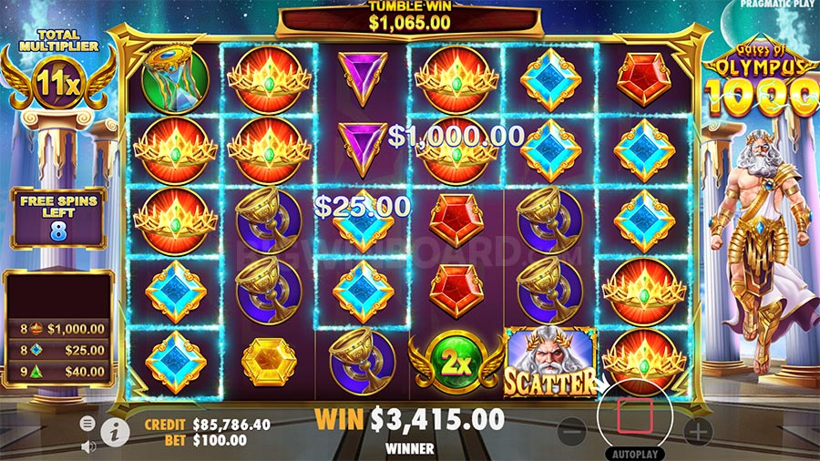 Gates of Olympus 1000 Philippines bonus feature screenshot