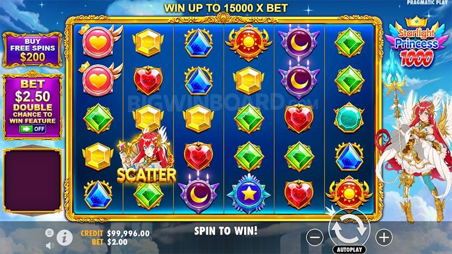Starlight Princess 1000 bonus feature screenshot