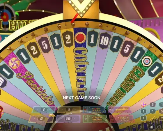 Gameplay screen of EVO Crazy Time Live Game