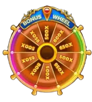 Mega Fishing bonus wheel feature